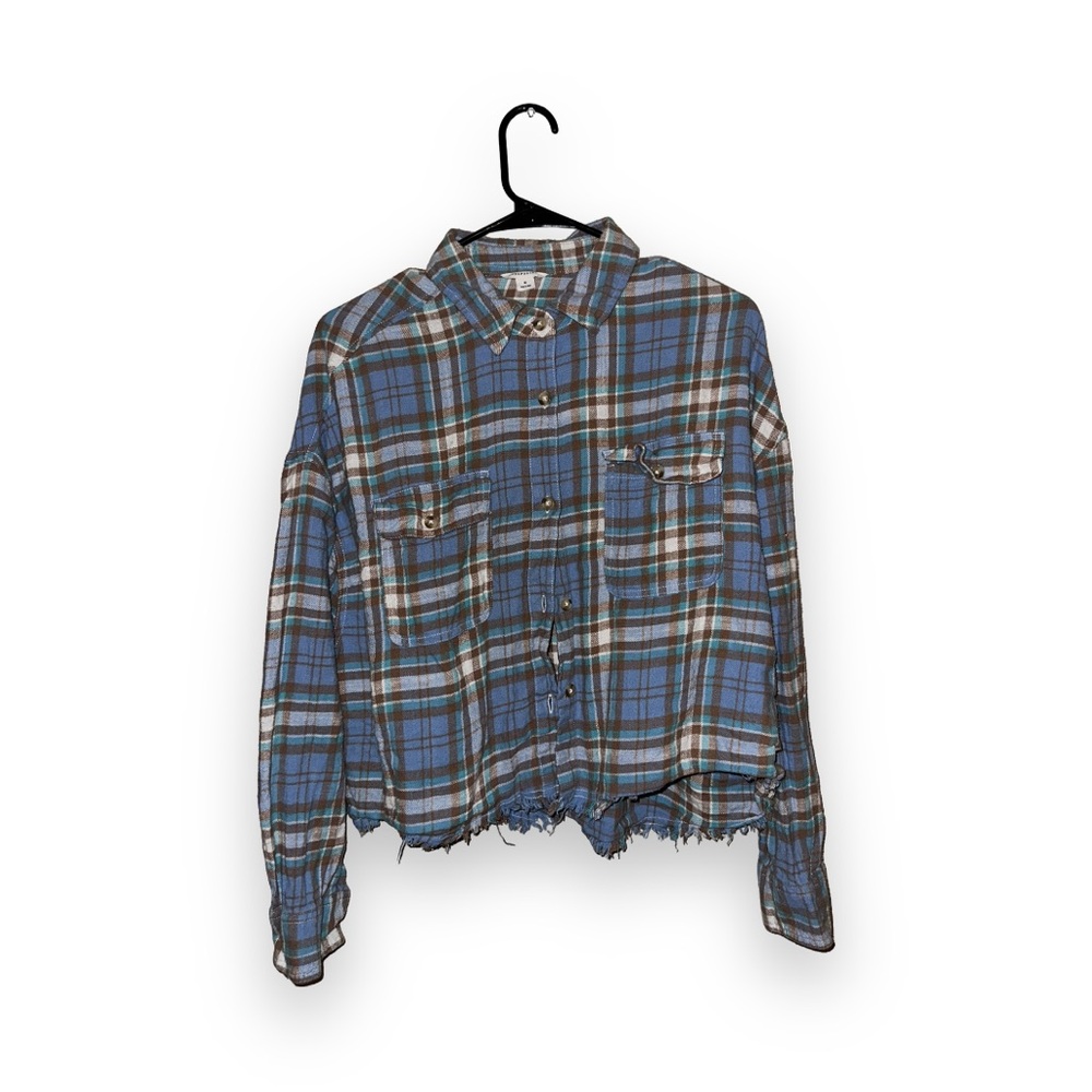 Aeropostale Cropped/Frayed Flannel
